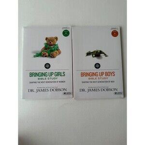 James Dobson Family Talk Bible Study Book + DVD Bringing Up Girls / Boys Lot NEW